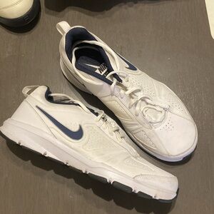 Nike T-Lite White and Blue Sneakers